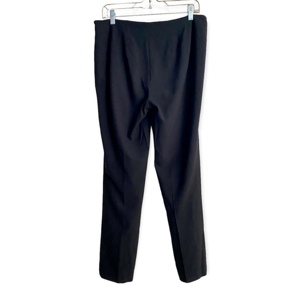 Black Pants Sz 8 Flat Front Tapered Leg Dress Career Business Casual Work - Picture 3 of 11